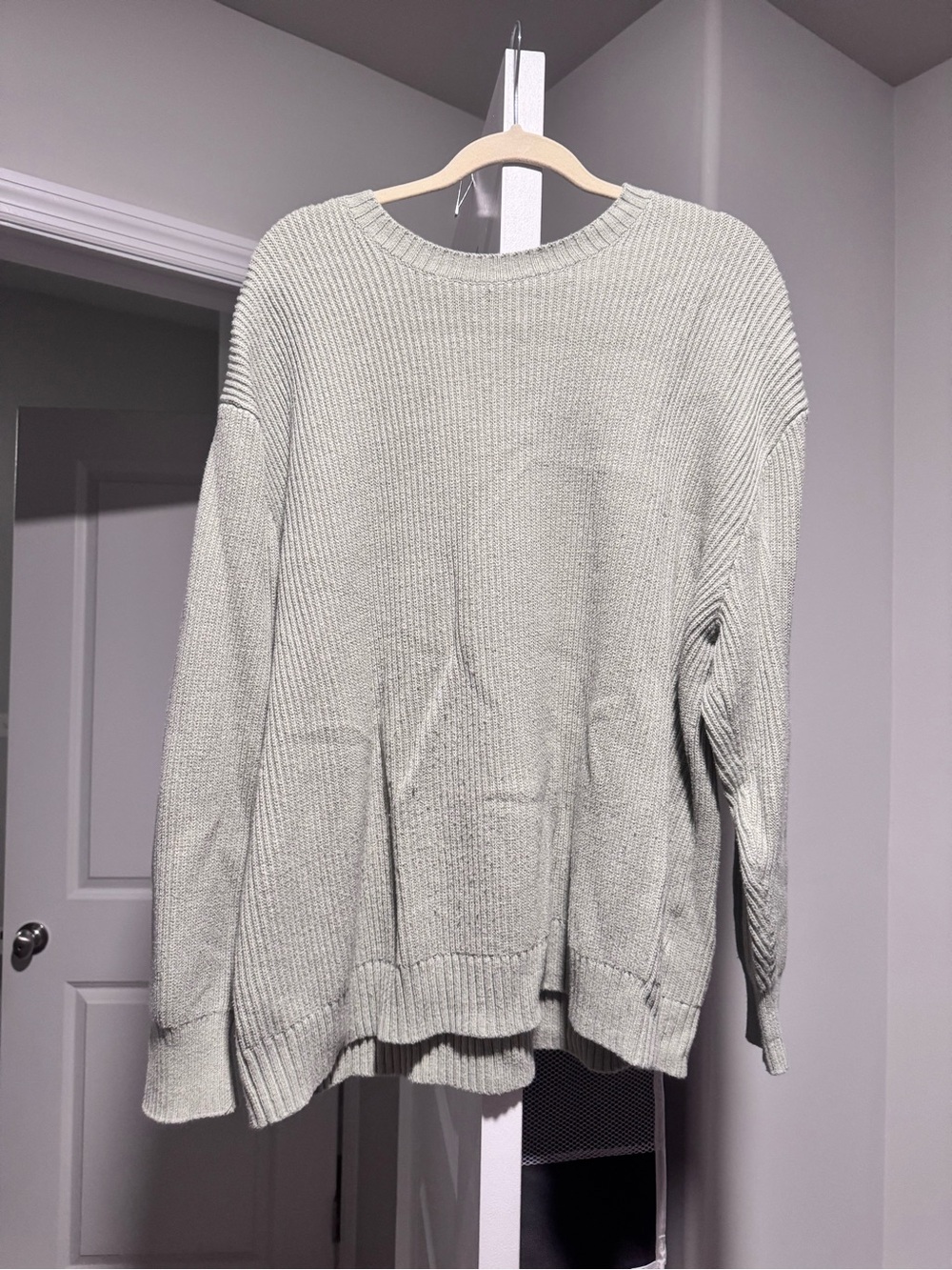 Hollister Light Gray Crewneck Sweater